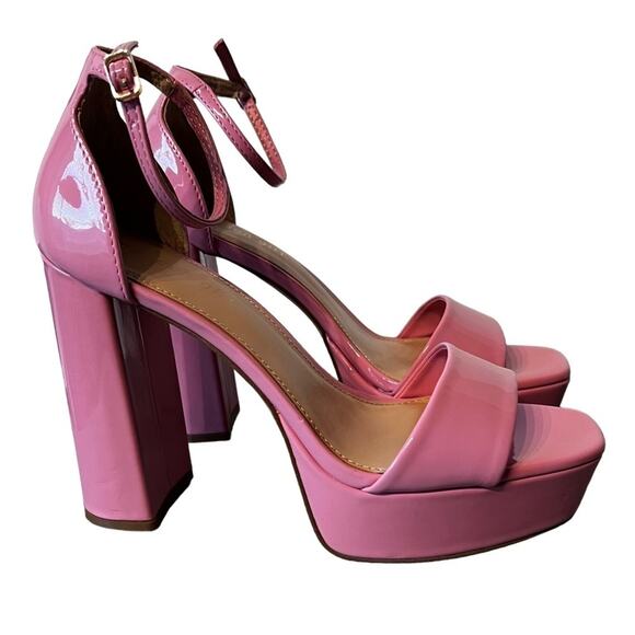 Madden Girl Omega Pink Platform Heeled Sandals Size 10 - Picture 2 of 10